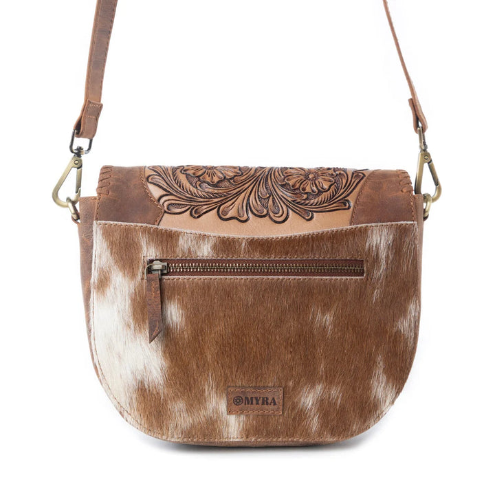 Myra Bronco Ridge Hand Tooled Bag- Canyon Tan