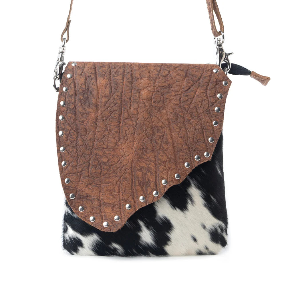 Myra Stonebrook Canvas and Hair On Bag- Multi