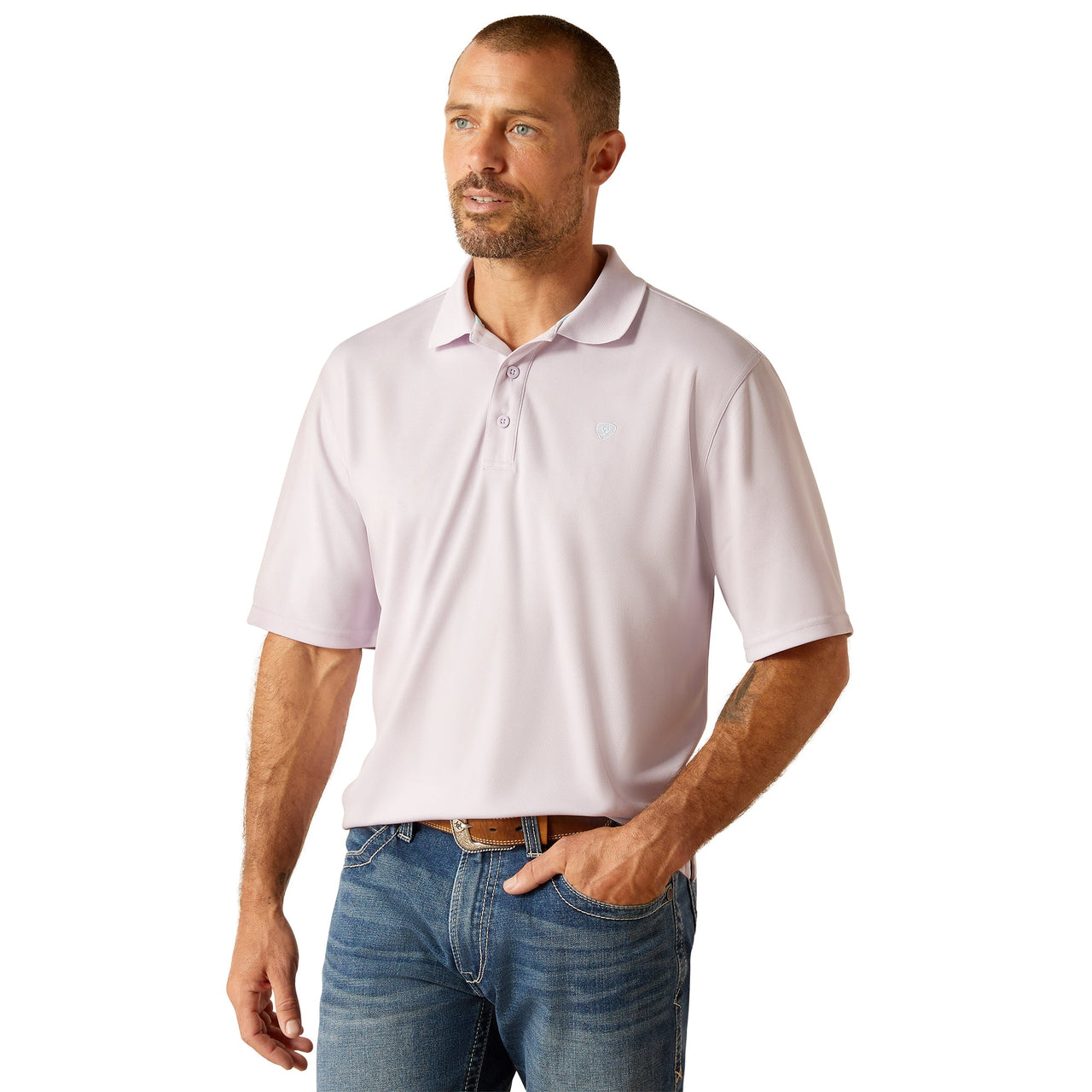 Ariat Men's VentTEK Polo Short Sleeve Shirt - Tranquil Purple