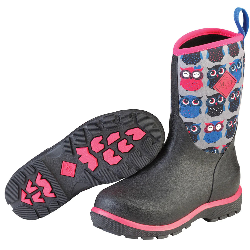 **Muck Boots Kids-Owl Red