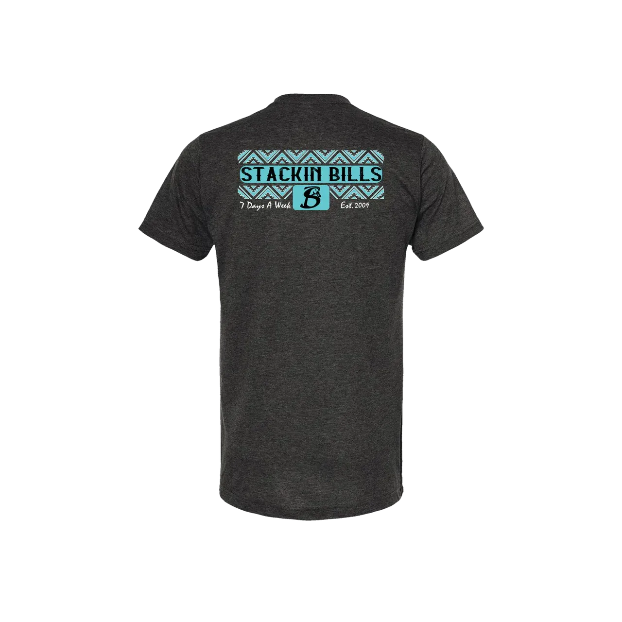 Stackin Bills Totem Tee Shirt - Charcoal
