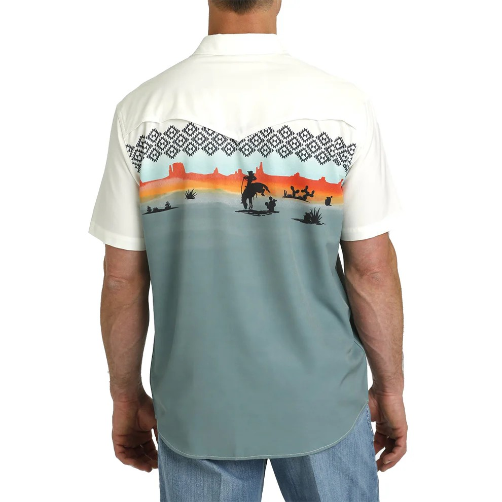 Cinch Men's Short Sleeve Camp Shirt - Multicolored