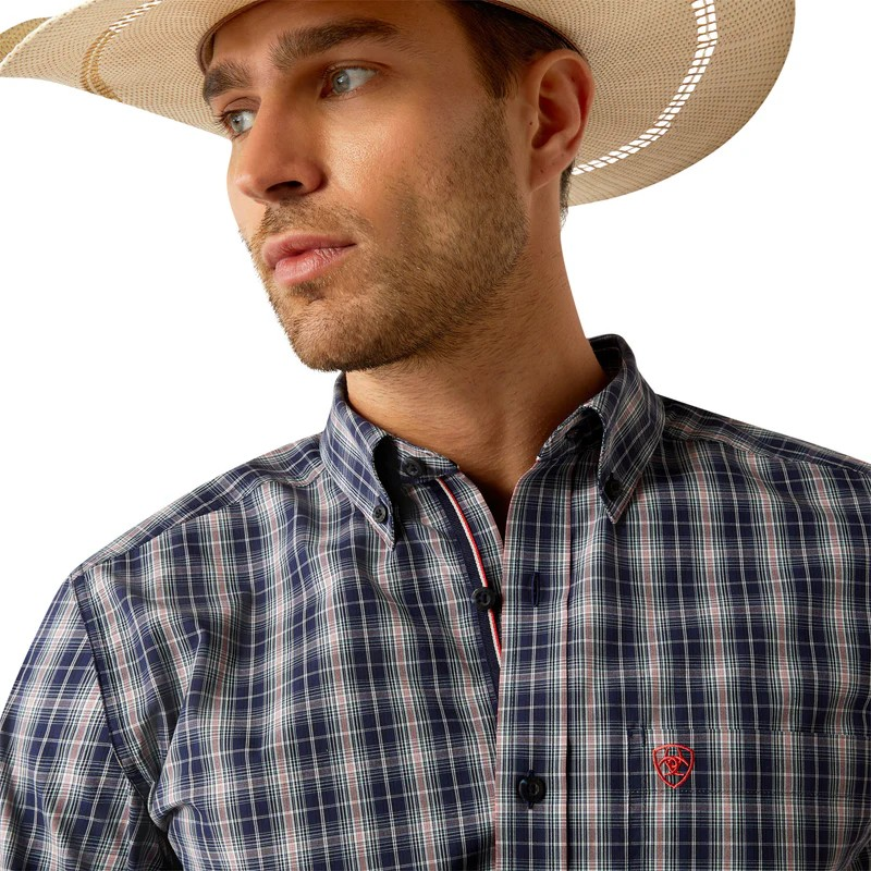 Ariat Men's Long Sleeve Pro Series Colston Fitted  Shirt - Navy