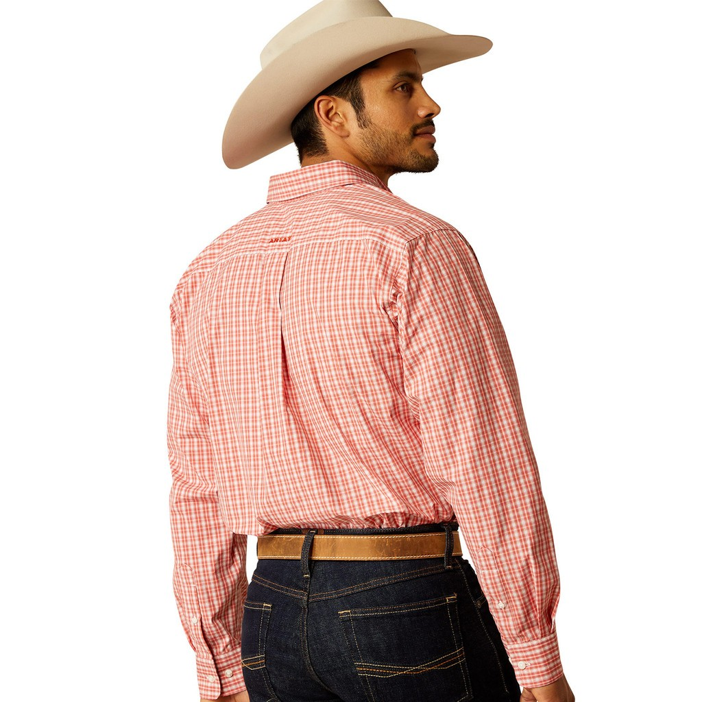 Ariat Men's  Pro Series Roscoe Classic Fit Long Sleeve Shirt - Red