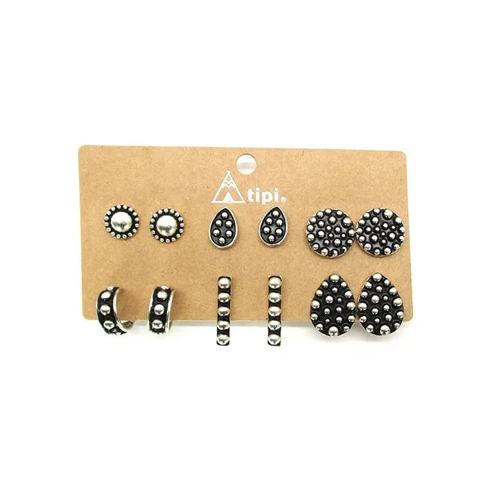 Snowing West 6 Pair Western Mix Earring Set