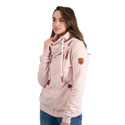 Wanakome ATHENA Asymmetric Full Zip Hoodie - Sepia Rose