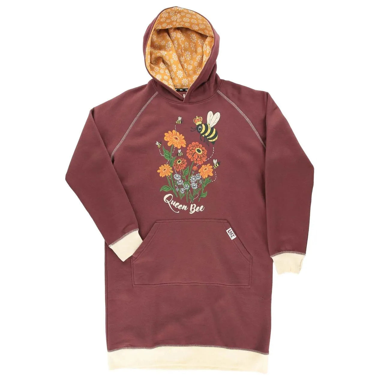 Lazy One Unisex Queen Bee  Sleep Hoodie- Jam Purple