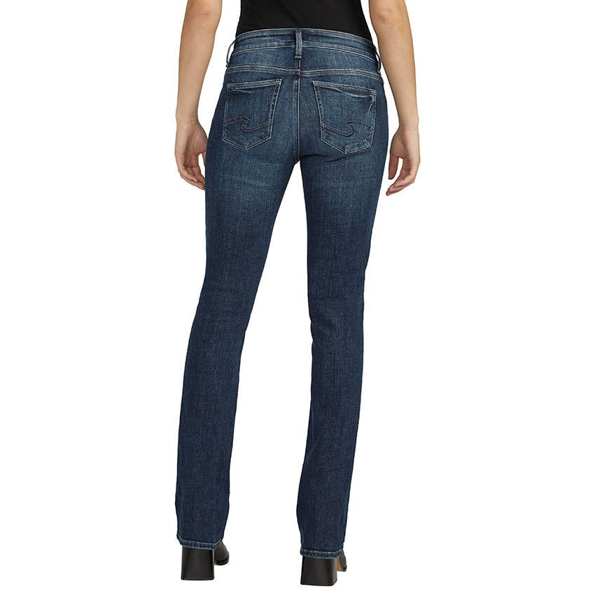 Silver Women's Elyse Mid Rise Slim Bootcut Jeans - Indigo