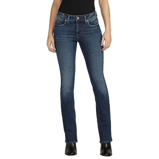 Silver Women's Elyse Mid Rise Slim Bootcut Jeans - Indigo