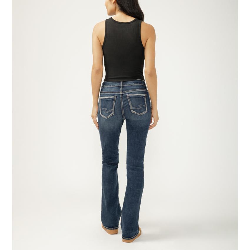 Silver Elyse Mid Rise  Bootcut Jeans- Hyde Park