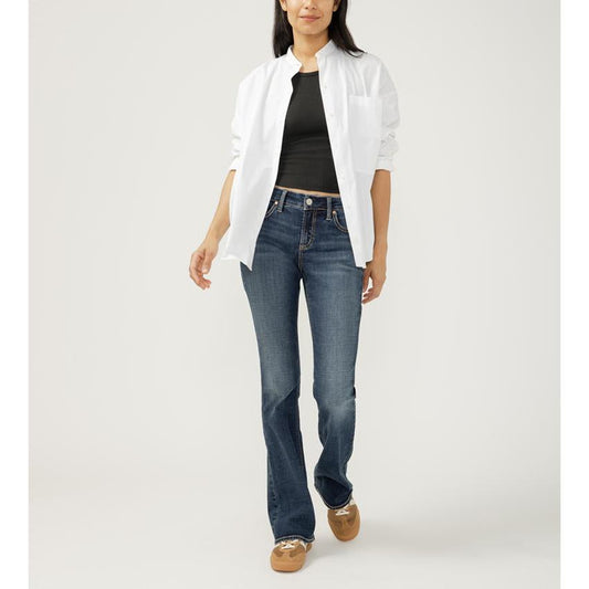 Silver Elyse Mid Rise  Bootcut Jeans- Hyde Park