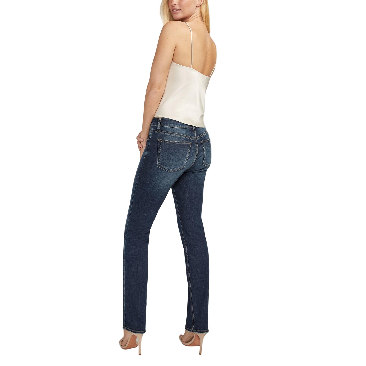 Silver Women's Suki Mid Rise Straight Leg Jeans - Indigo