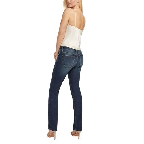Silver Women's Suki Mid Rise Straight Leg Jeans - Indigo