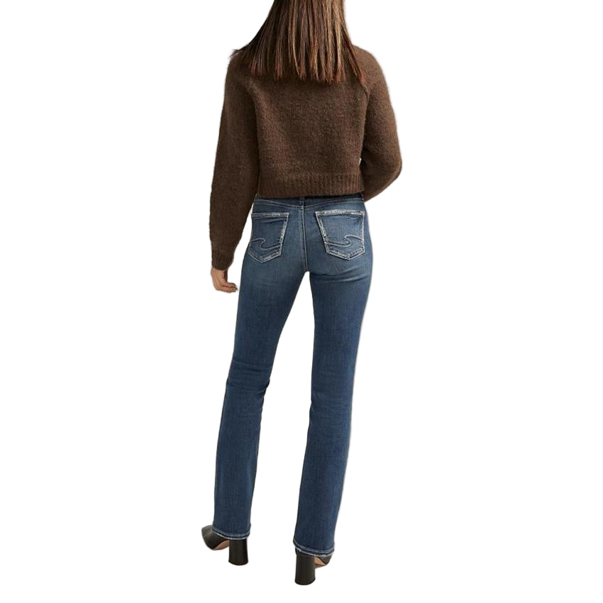 Silver Women's Suki Slim Fit Midrise Bootcut Jeans - Indigo