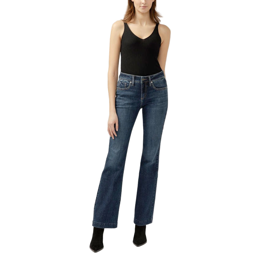 Silver Women's Suki Midrise Boot Cut Jeans - Dark Indigo - Irvine Tack & Western Wear