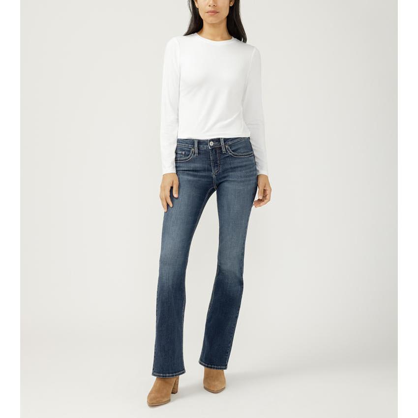 Silver Suki Midrise  Bootcut Jeans- Sutton