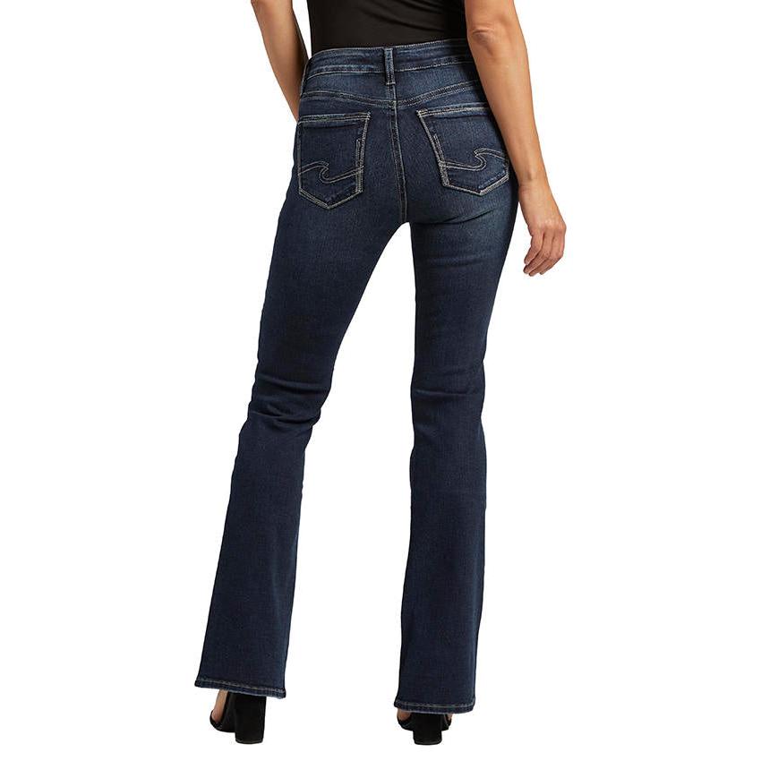 Silver Women's Suki Midrise Buttonfly Bootcut Jeans- Indigo