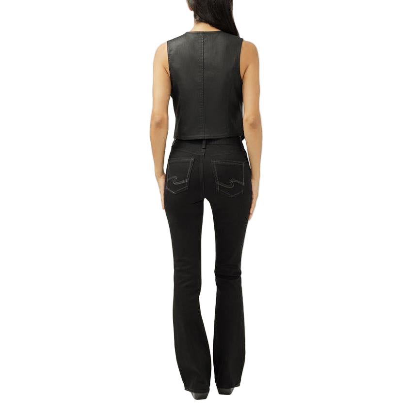 Silver Women's Avery High Rise Bootcut Jean- Black