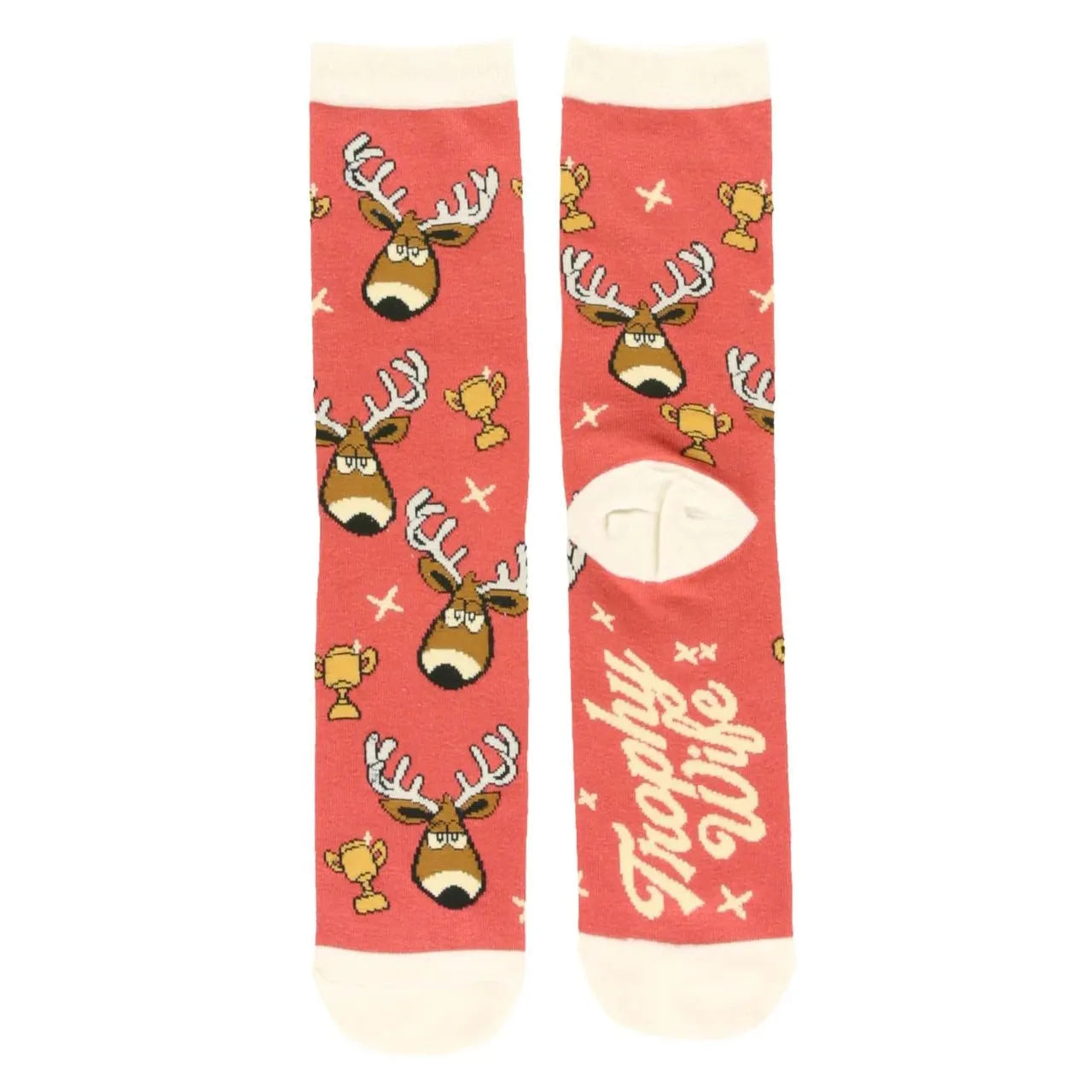 Lazy One Unisex Trophy Wife Crew Sock - Pink