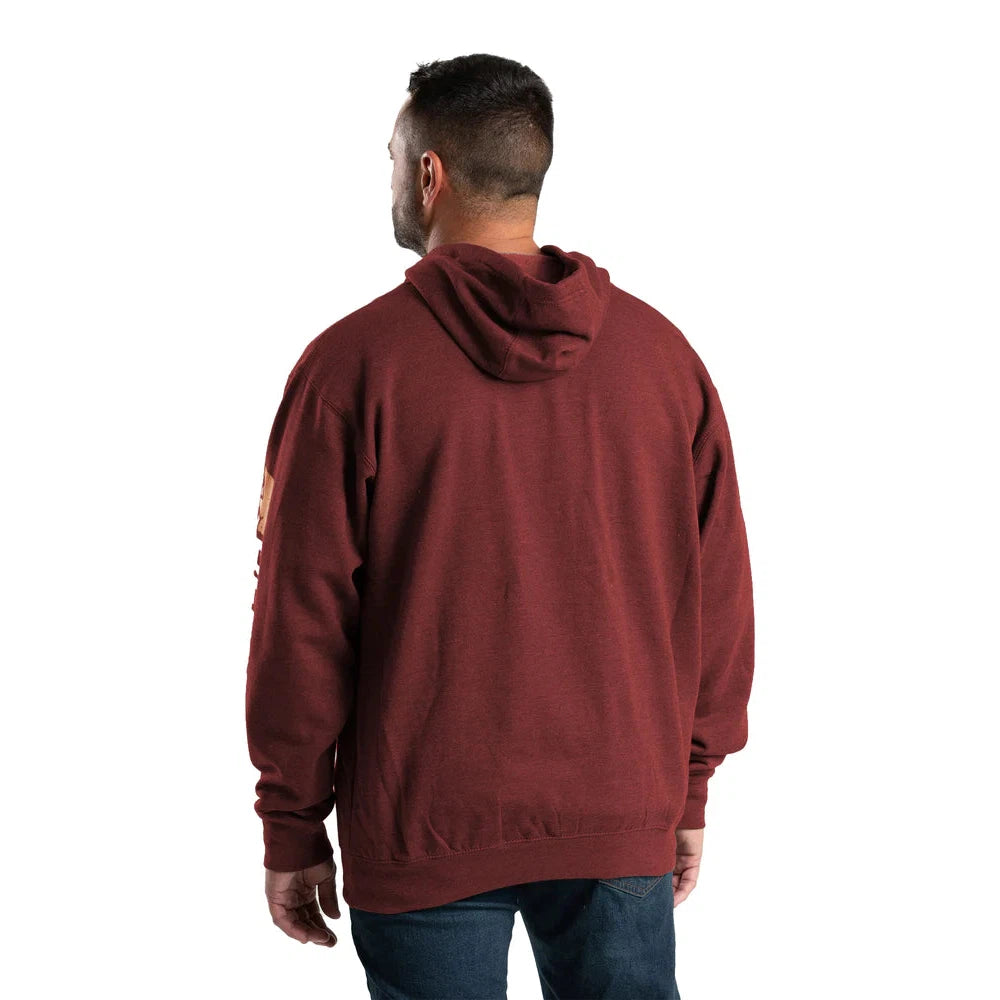 Berne Men's Signature Sleeve Hooded Pullover Hoodie - Brick