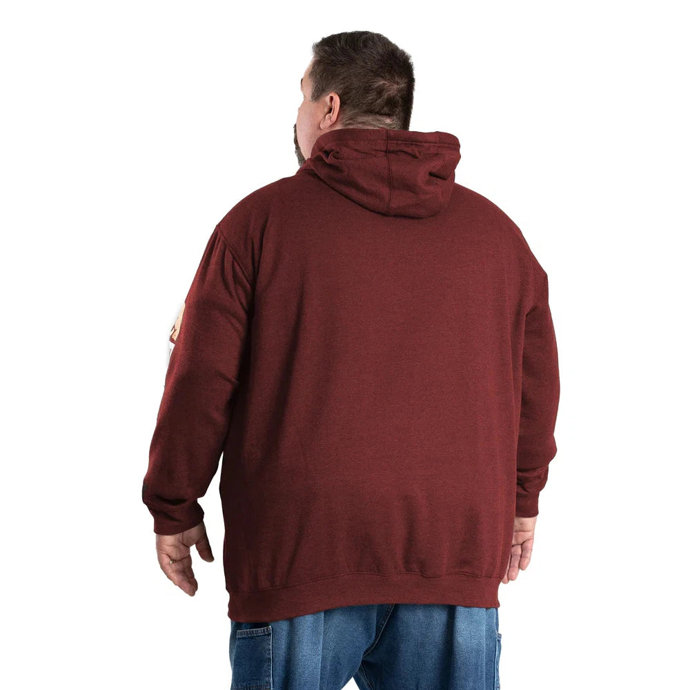 Berne Men's Signature Sleeve Hooded Pullover Hoodie - Brick