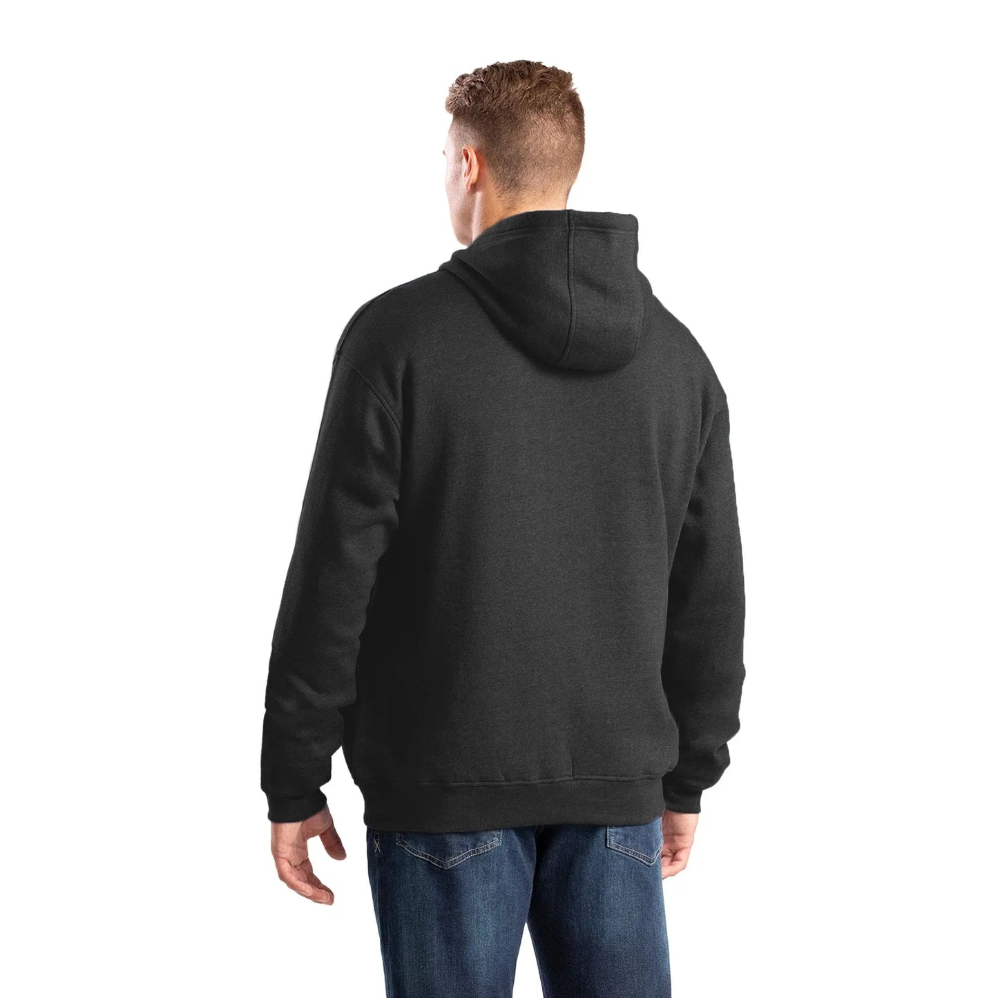 Berne Men's Zippered Pocket Hooded Pullover Sweatshirt - Assorted Colours