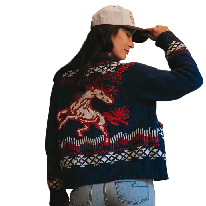 Sendero Women's Cimarron Cardigan - Navy - Irvine Tack & Western Wear