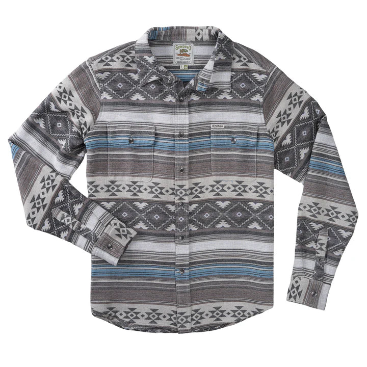 Sendero Men's Boquillas Long Sleeve Shirt - Cream Brown - Irvine Tack & Western Wear