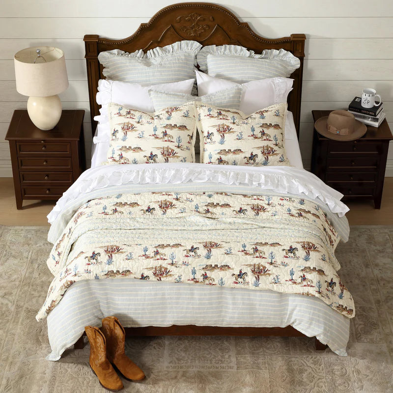 Hi End Accents Desert Trail Reversible Quilt Set- Sandstone