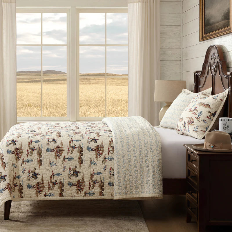 Hi End Accents Desert Trail Reversible Quilt Set- Sandstone