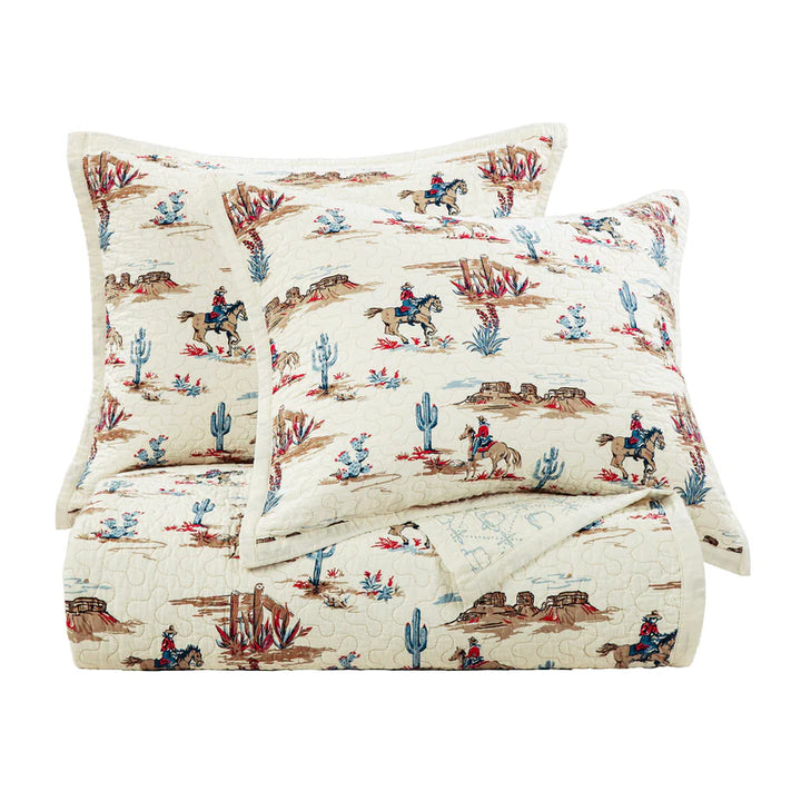 Hi End Accents Desert Trail Reversible Quilt Set- Sandstone