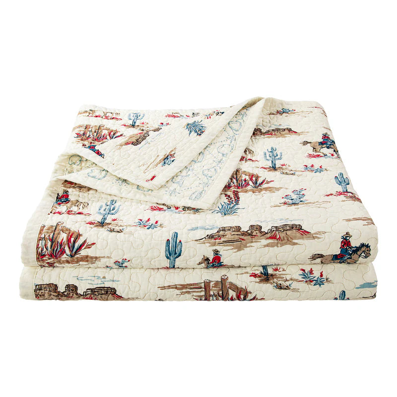 Hi End Accents Desert Trail Reversible Quilt Set- Sandstone