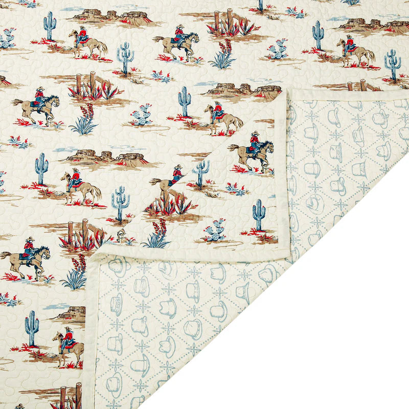 Hi End Accents Desert Trail Reversible Quilt Set- Sandstone