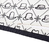 Hi End Accents Conversation Reversible Quilt Set- Black
