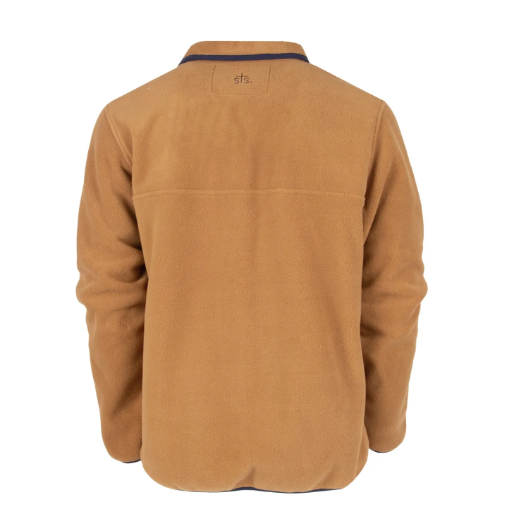 STS Men's Ranchwear Fleece Pullover Jacket - Wren Camel/Navy