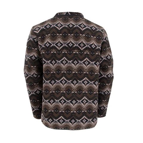 STS Men's Wren Aztec Fleece Pullover Jacket - Black