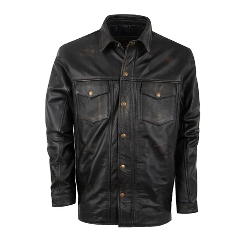 STS Men's Rancher Leather Jacket - Vintage Black