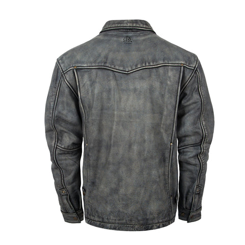 STS Men's Rifleman Leather Jacket - Stonewash