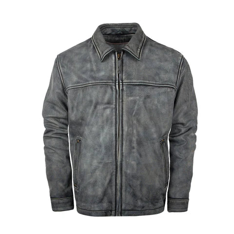 STS Men's Rifleman Leather Jacket - Stonewash