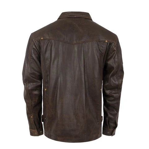 STS Men's Rifleman Draft Horse Leather Jacket - Vintage Brown