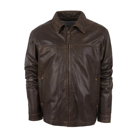 STS Men's Rifleman Draft Horse Leather Jacket - Vintage Brown