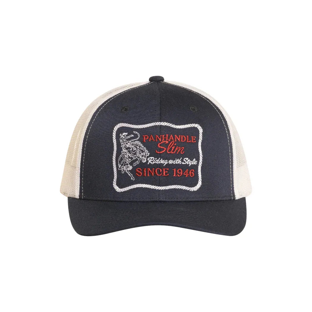 Panhandle Slim Rope Stitch Curved Brim Cap - Navy Blue