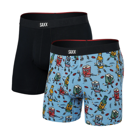 Saxx Men's Vibe Xtra Soft Comfort Boxer Brief 6" (2 Pack)