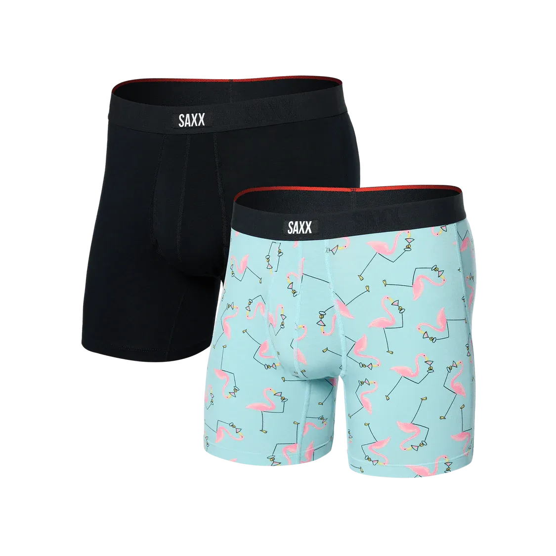 Saxx Men's Vibe Xtra Soft Comfort Boxer Brief 6" (2 Pack)