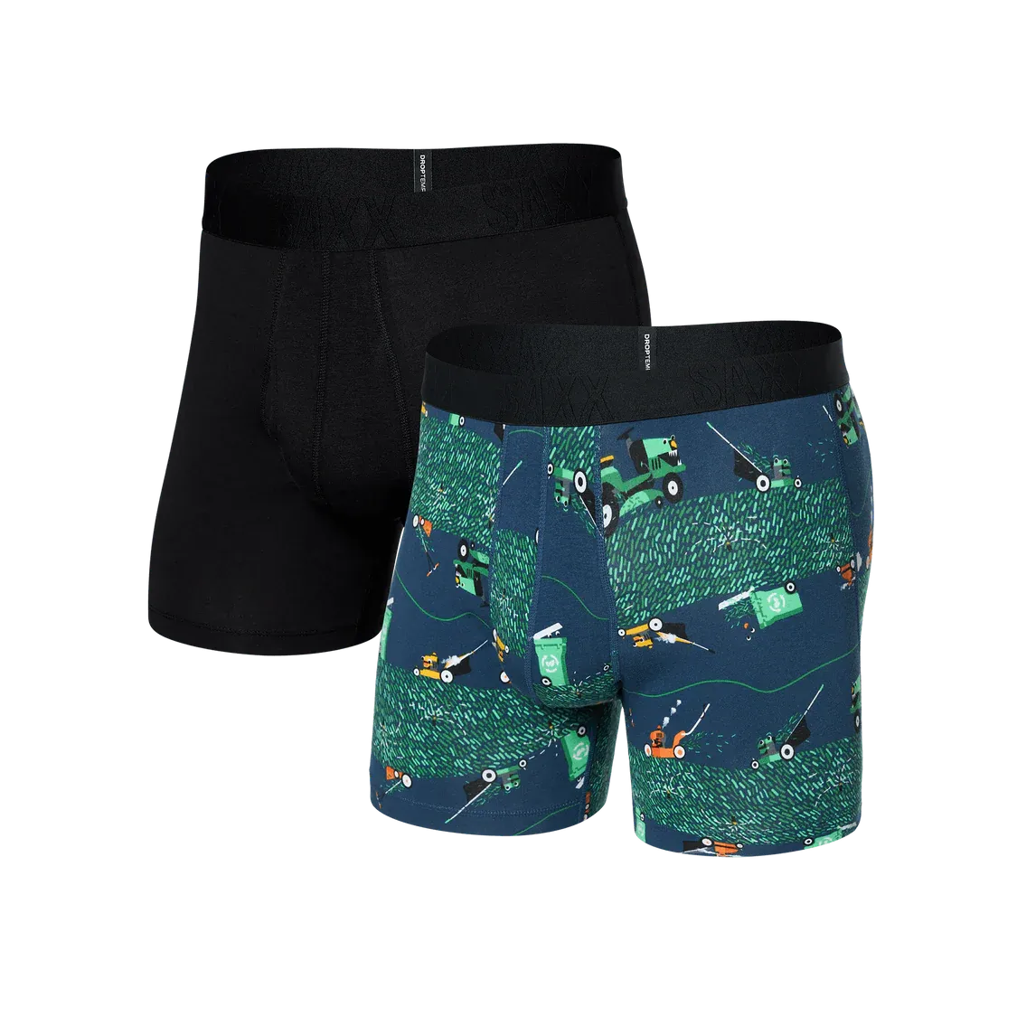 Saxx Men's Droptemp Cooling Cotton Boxer Brief Underwear - 2 pack