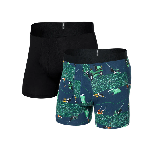 Saxx Men's Droptemp Cooling Cotton Boxer Brief Underwear - 2 pack