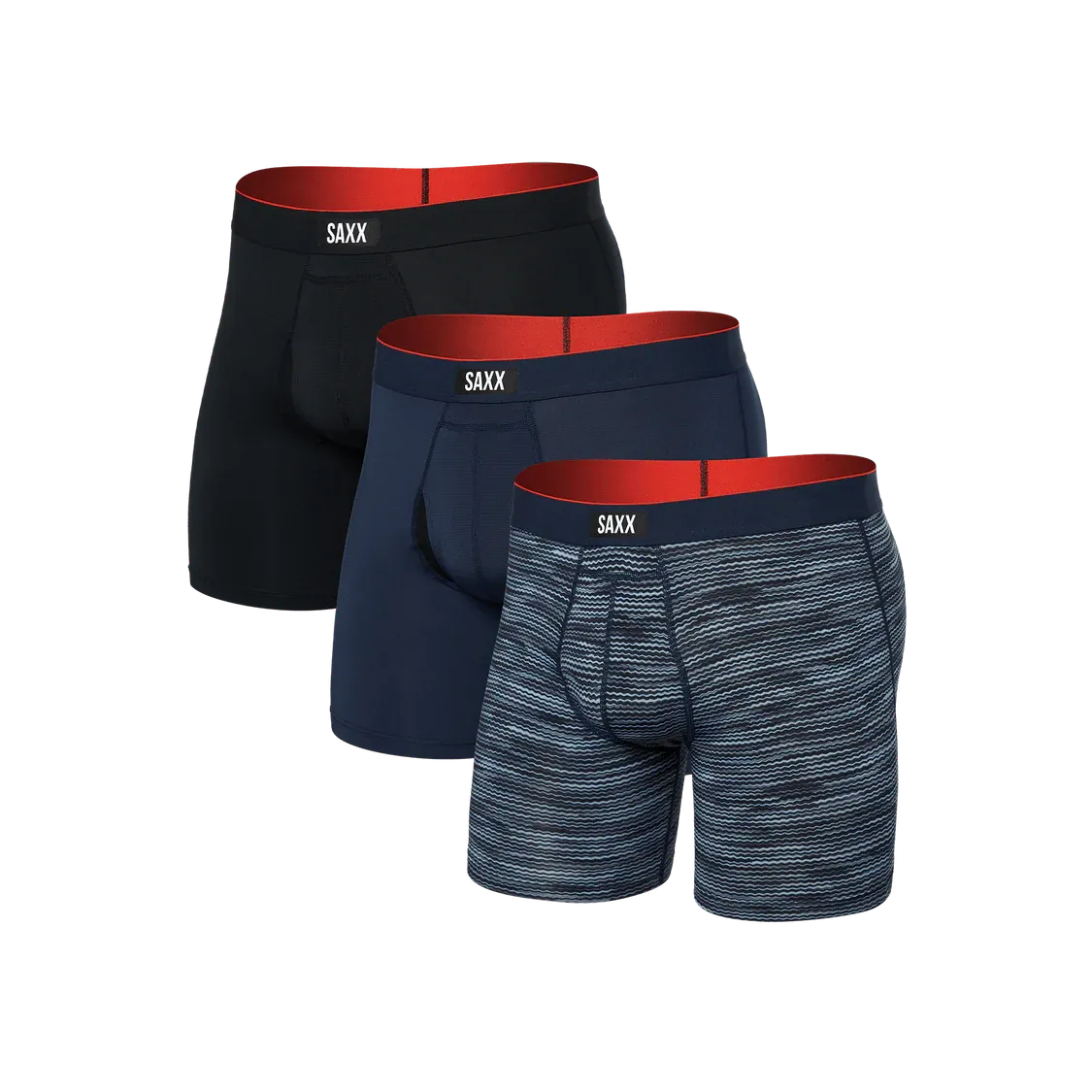 Saxx Men's Multi-Sport Mesh Boxer Brief- 3 pack
