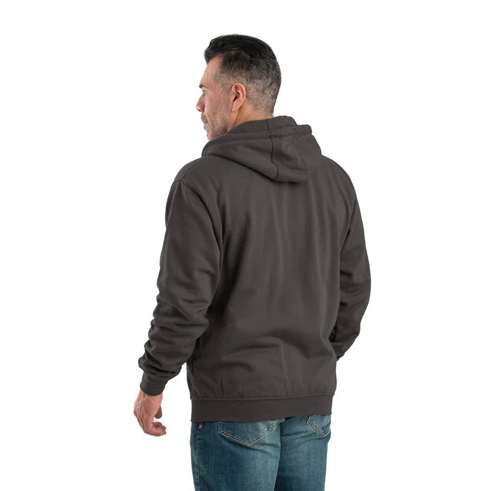 Berne Men's Heritage Thermal-Lined Full-Zip Hooded Sweatshirt - Charcoal