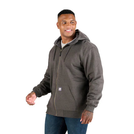 Berne Men's Heritage Grid Fleece Lined Full Zip Hooded Sweatshirt - Multiple Colours