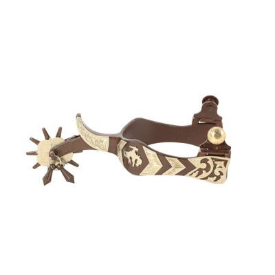 Aime Imports Men's BR 1 1/4" Band W/GS Trim Bronc Motif 2 1/4" Shank